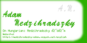 adam medzihradszky business card